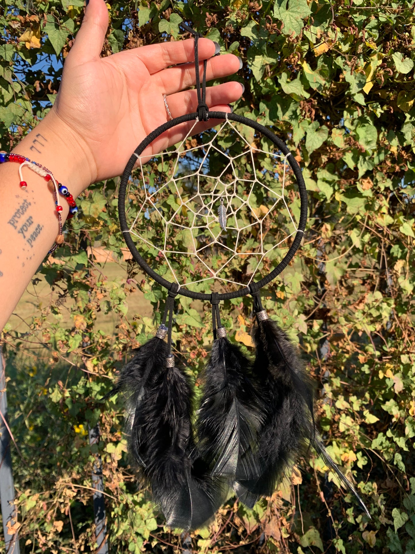 Handmade Black Dreamcatcher