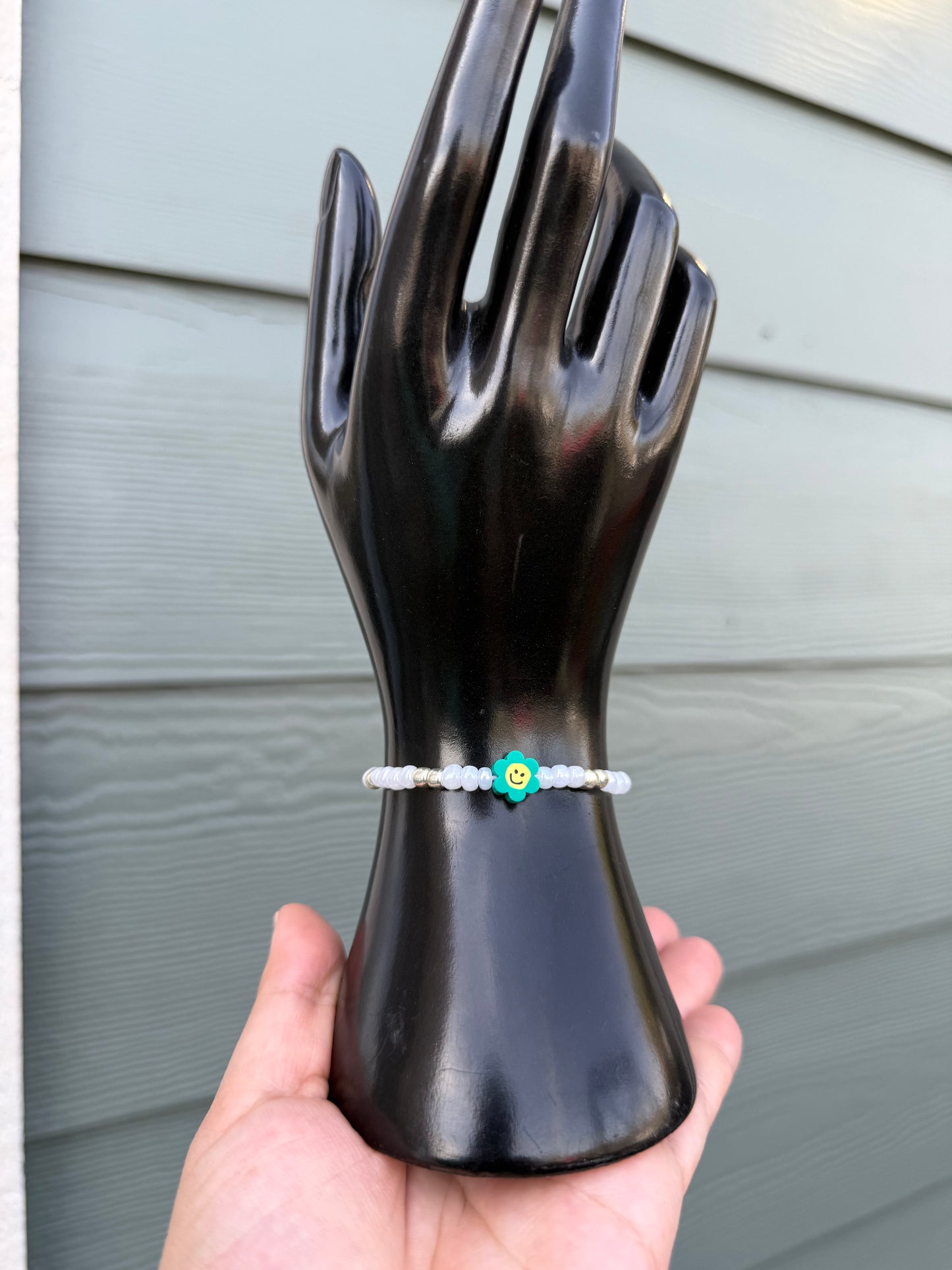 Flower Pot of Gold Beaded Necklace & Bracelet Set