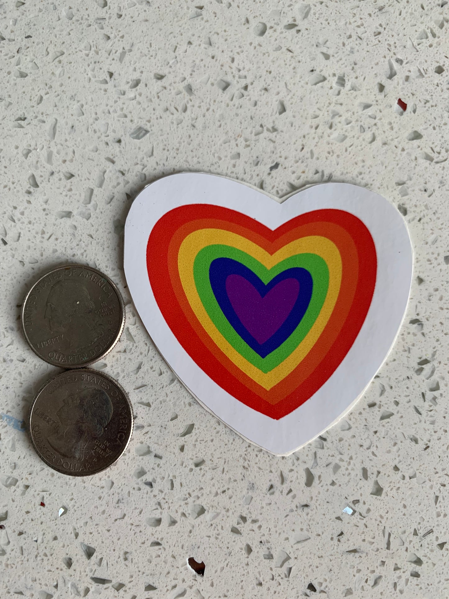 Rainbow Heart Sticker