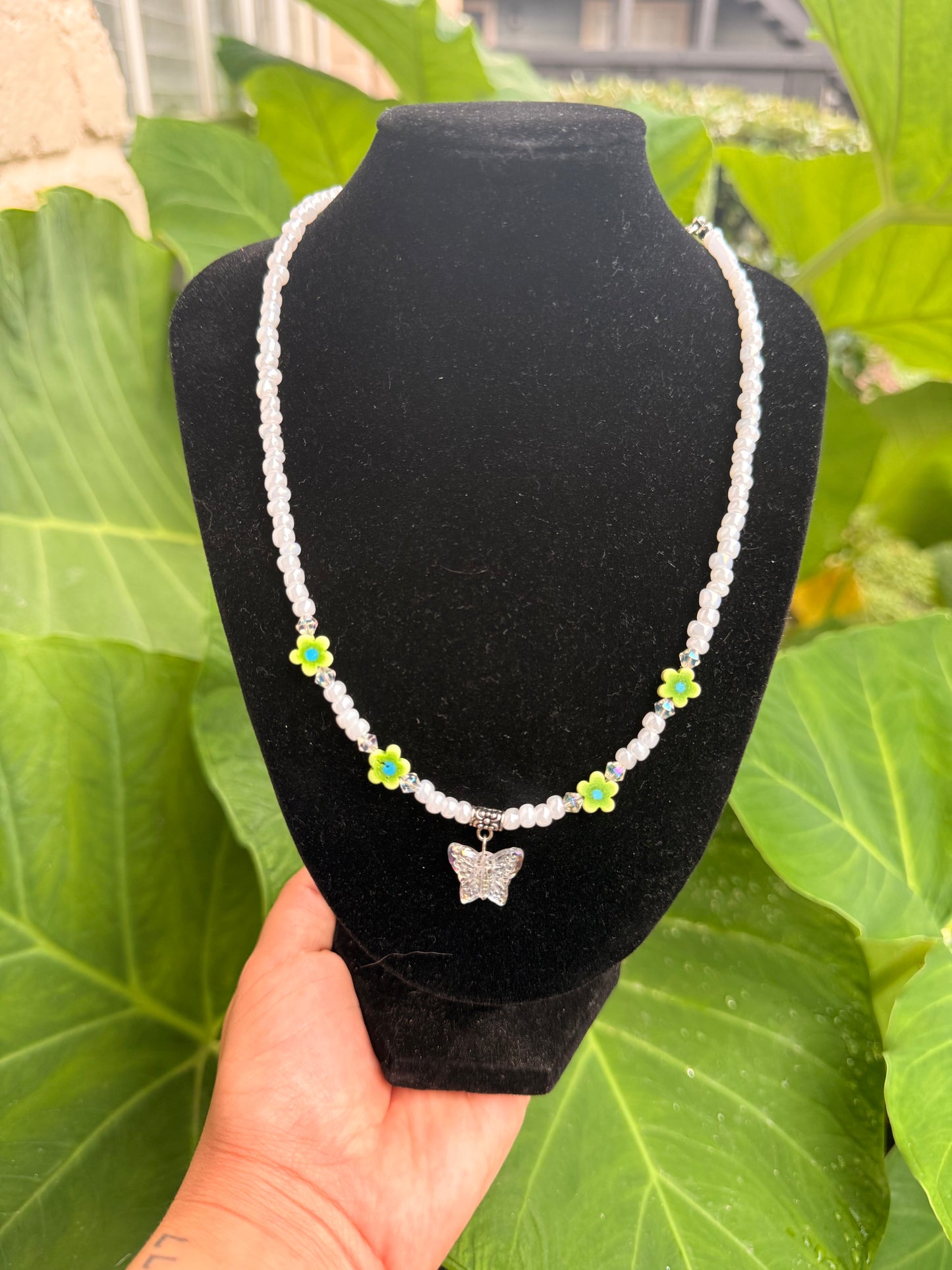 Iridescent Butterfly Necklace