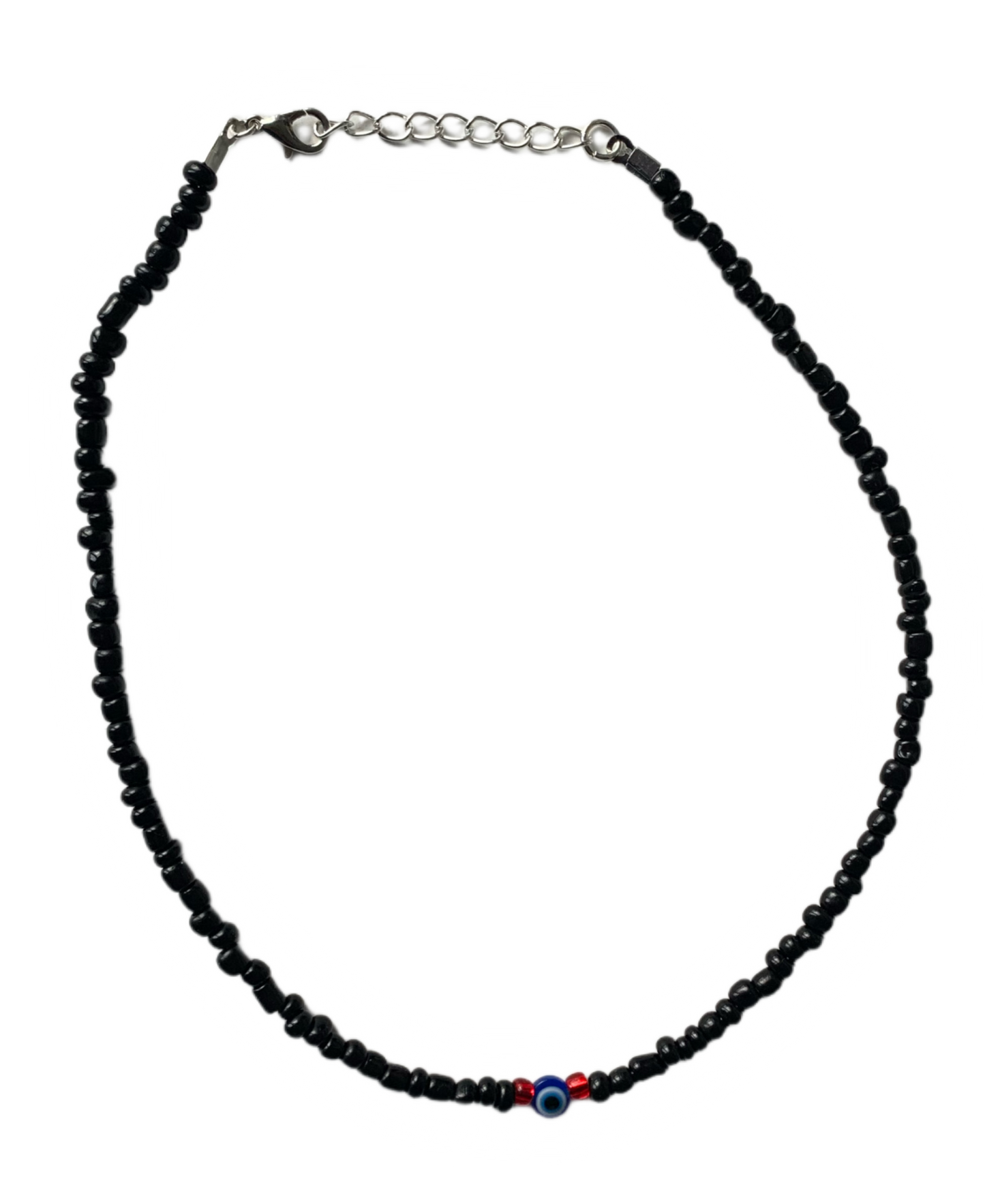 Black Beaded Evil Eye Protection Necklace