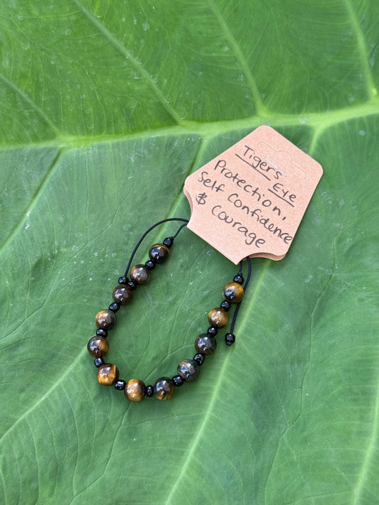Tigers Eye Crystal Adjustable Bracelet