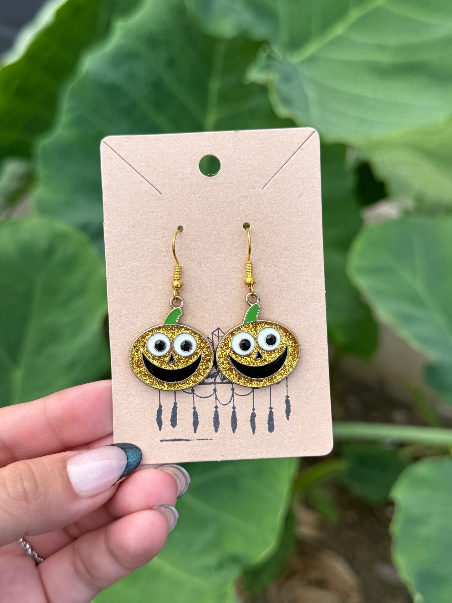 Happy Pumpkin Dangle Earrings