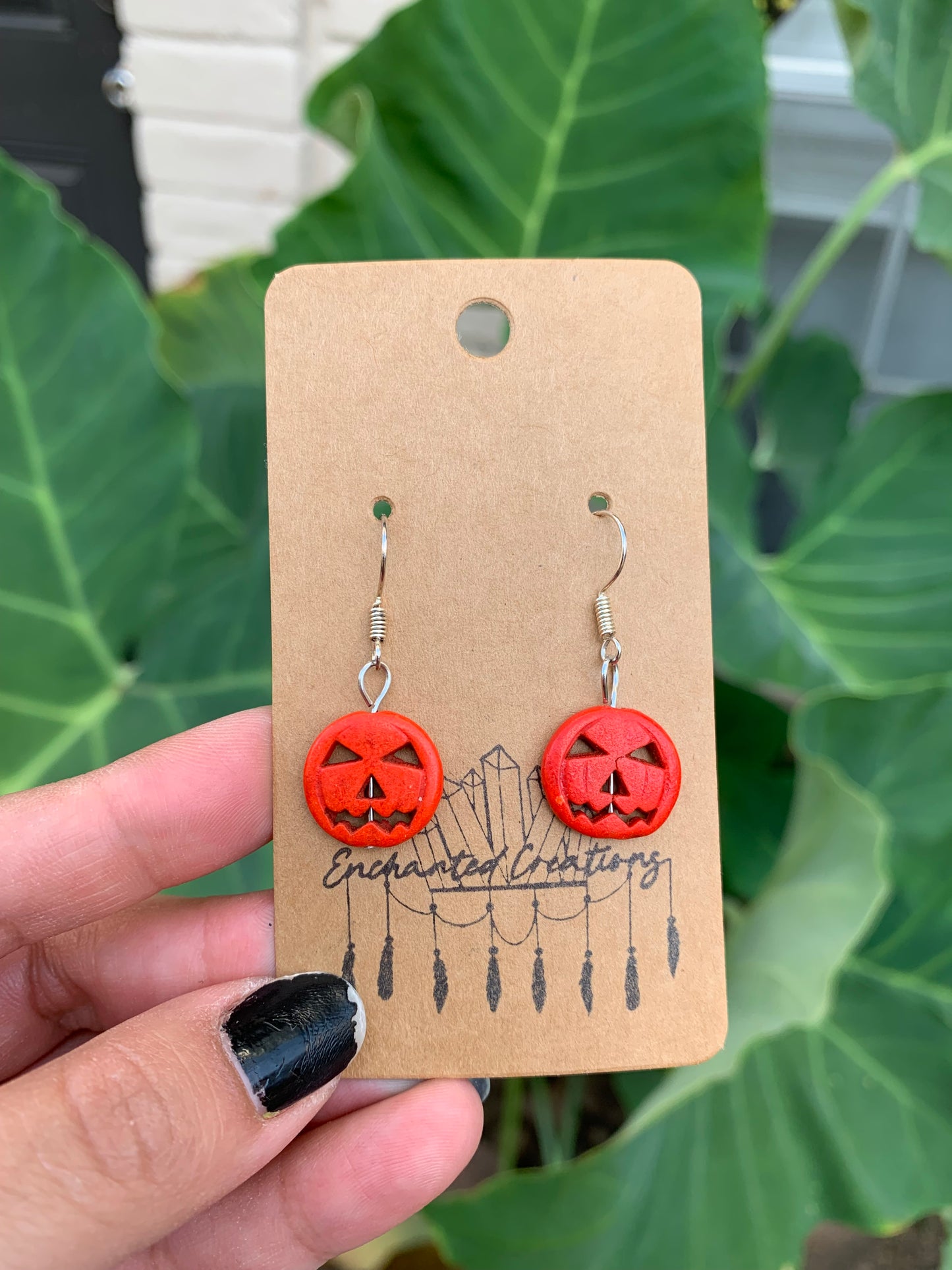 Jack O Lantern Dangle Earrings