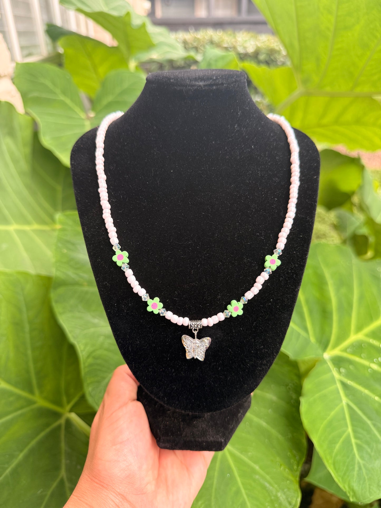Iridescent Butterfly Necklace