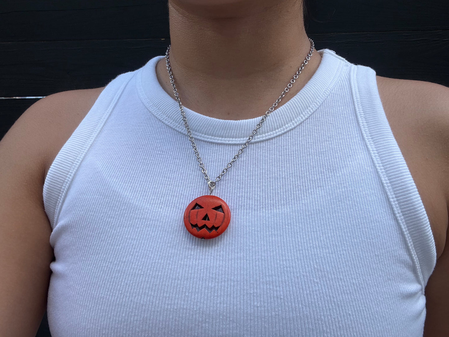 Jack O Lantern Pendant Necklace