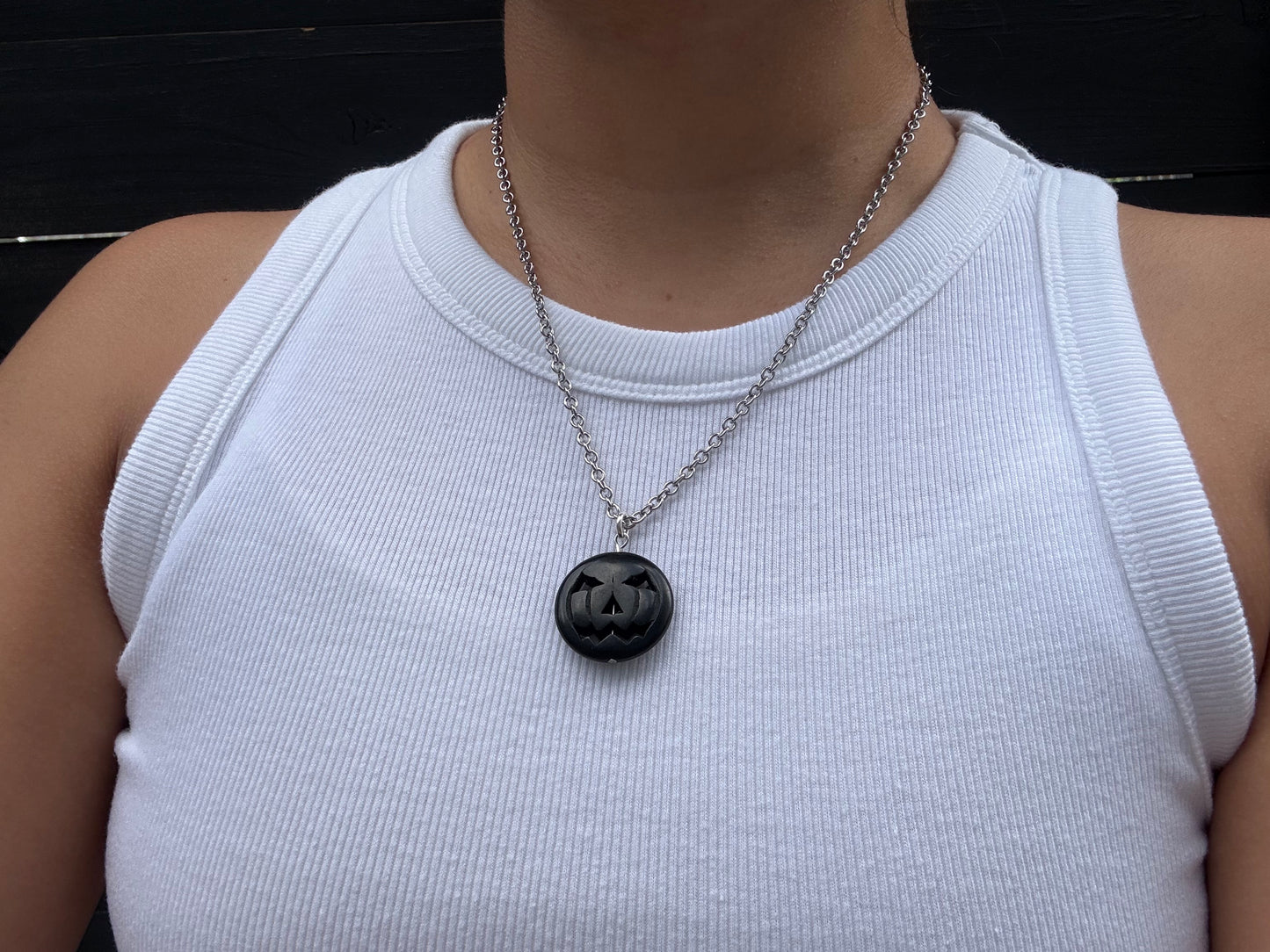 Jack O Lantern Pendant Necklace