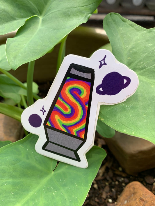 Rainbow Lava Lamp Sticker
