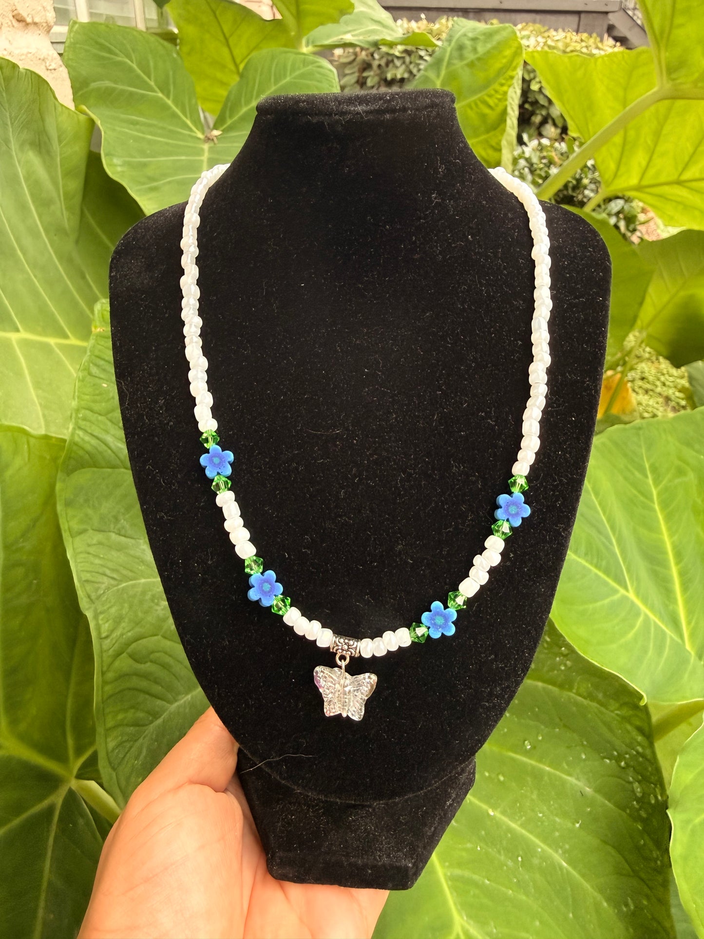 Iridescent Butterfly Necklace