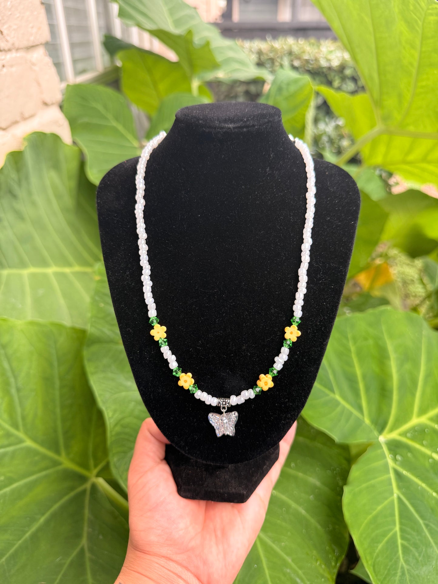 Iridescent Butterfly Necklace