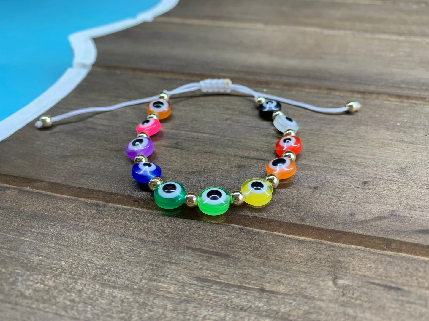 Rainbow Evil Eye Protection Bracelet