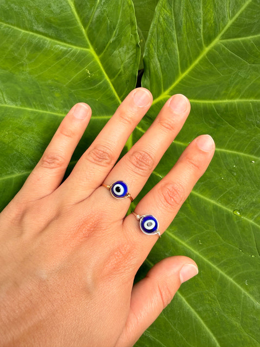 Evil Eye Protection Wire Wrapped Ring