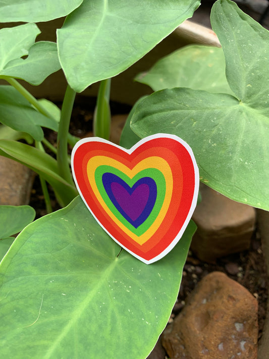 Rainbow Heart Sticker