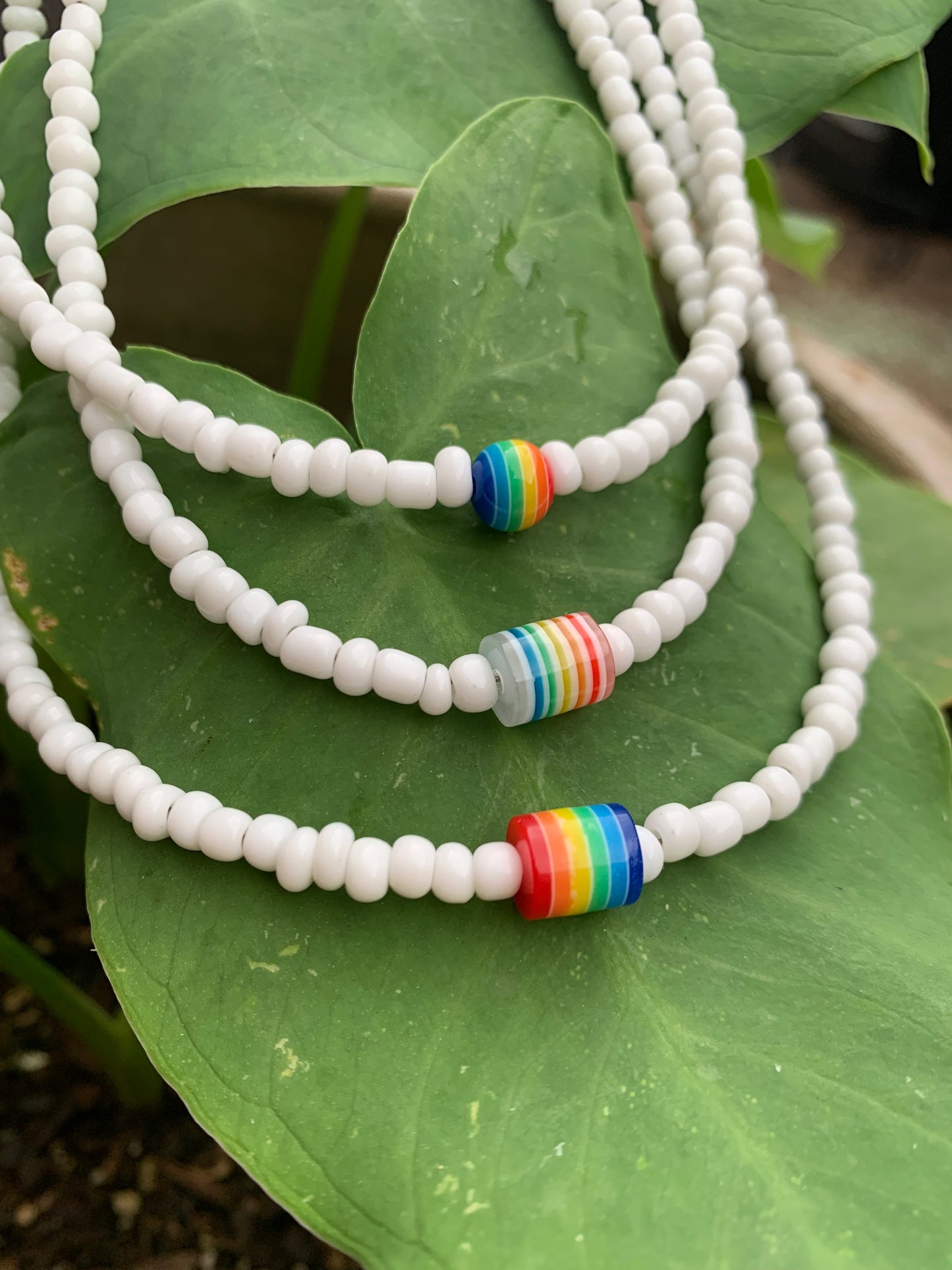 White Rainbow Necklace