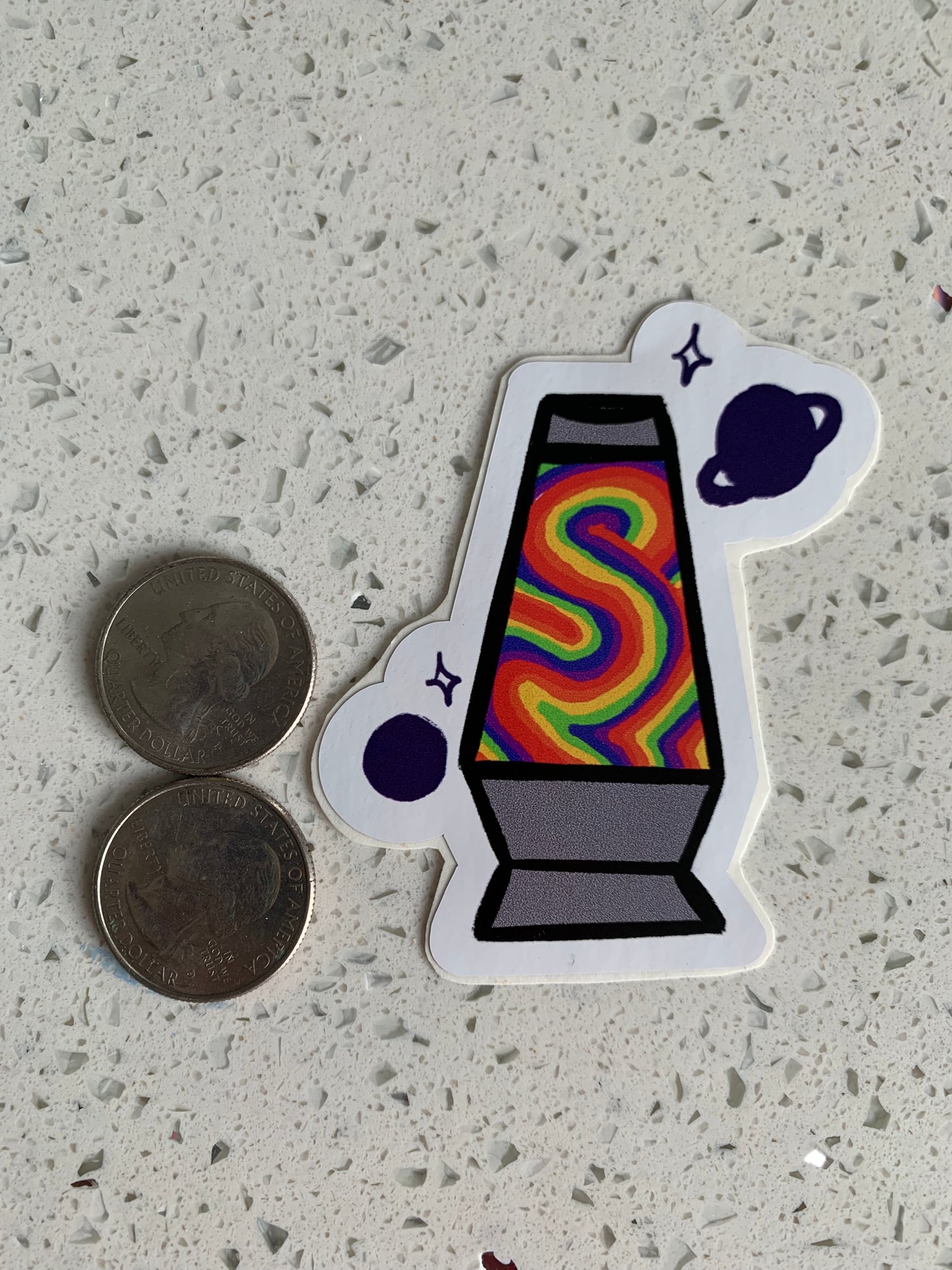 Rainbow Lava Lamp Sticker