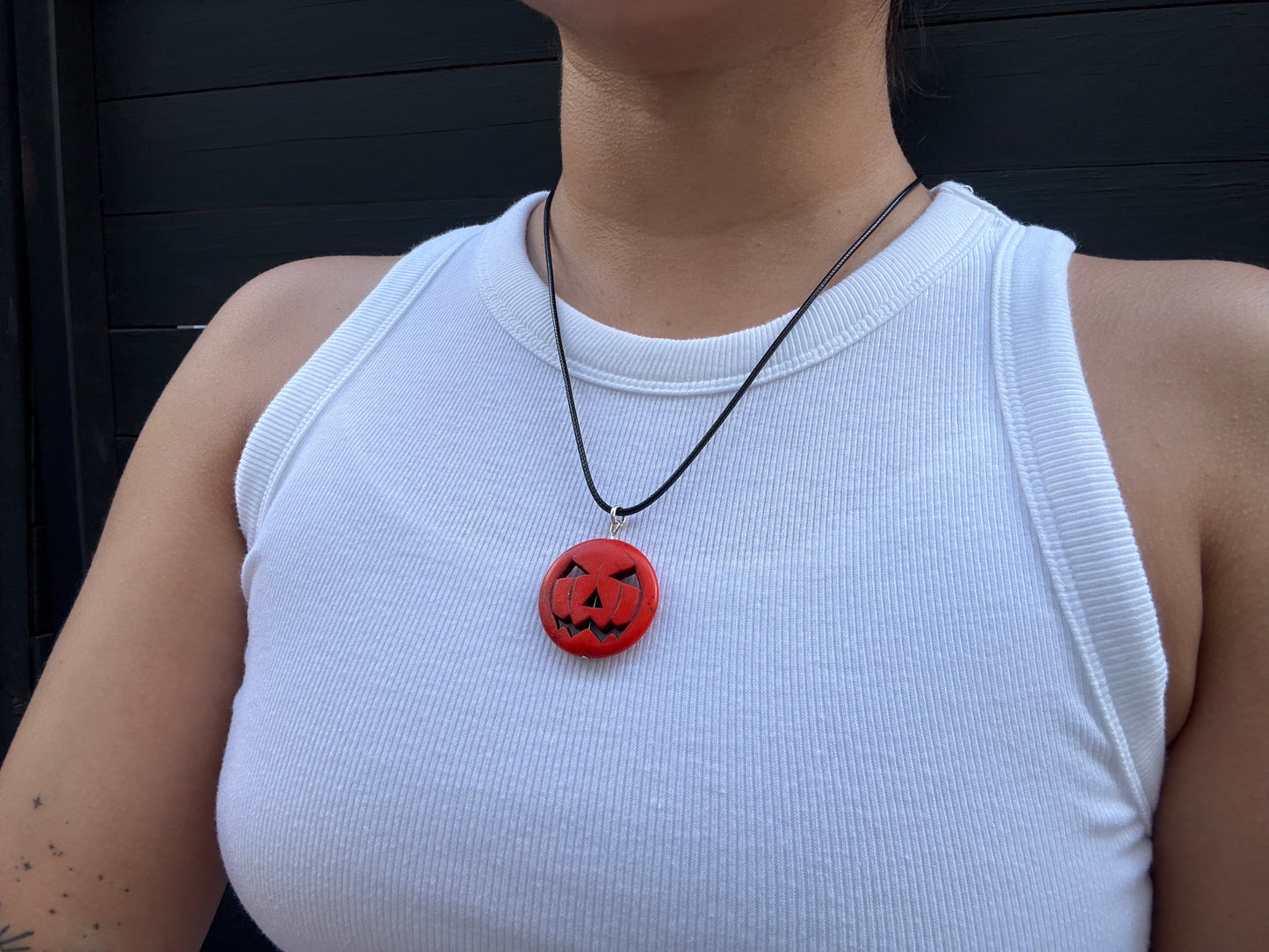 Jack O Lantern Pendant Necklace