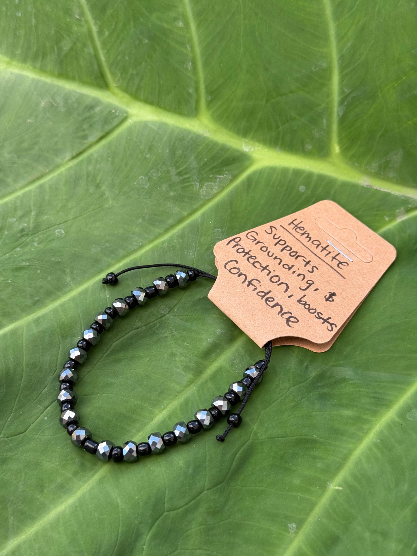 Hematite Crystal Adjustable Bracelet