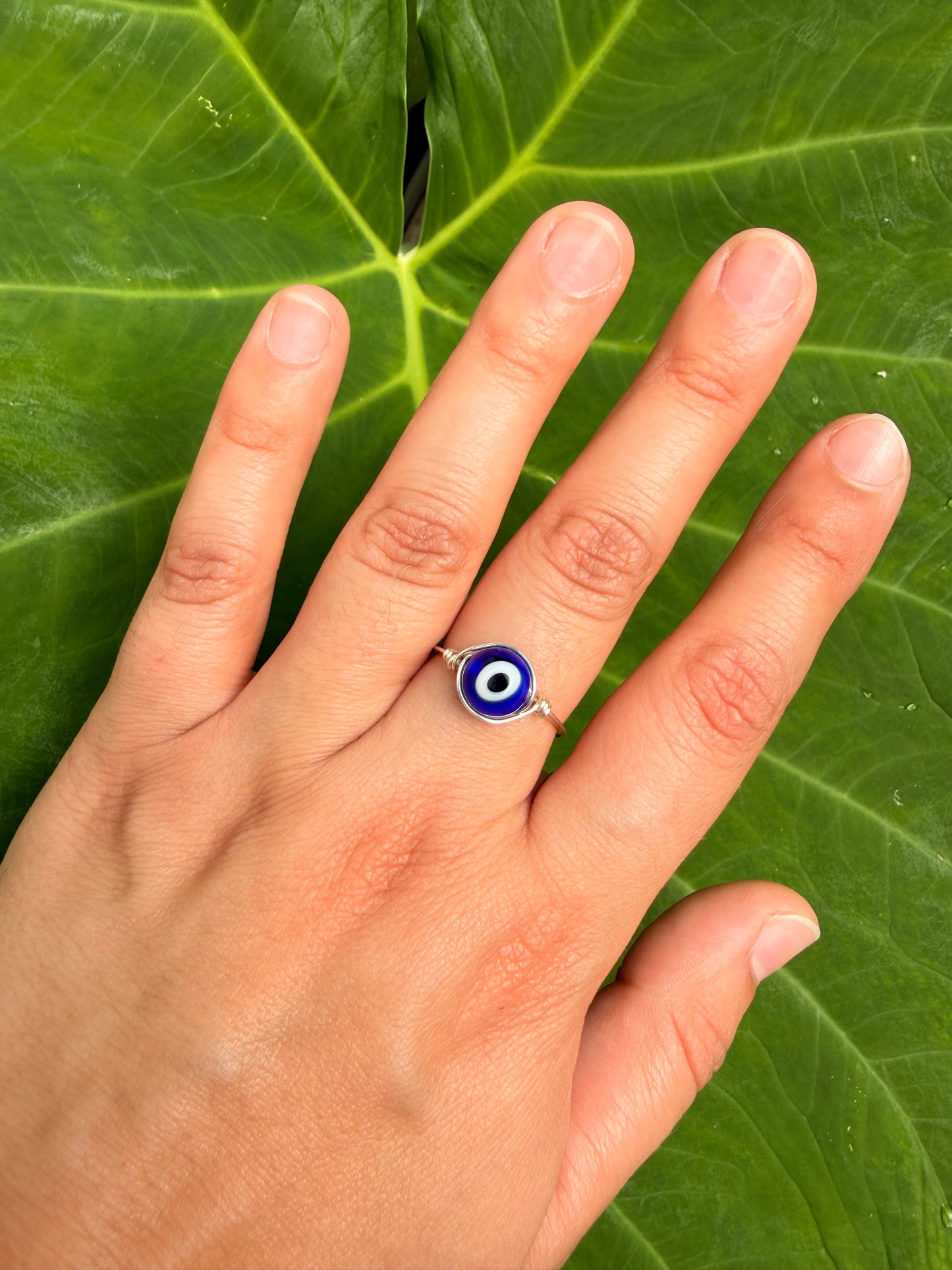 Evil Eye Protection Wire Wrapped Ring