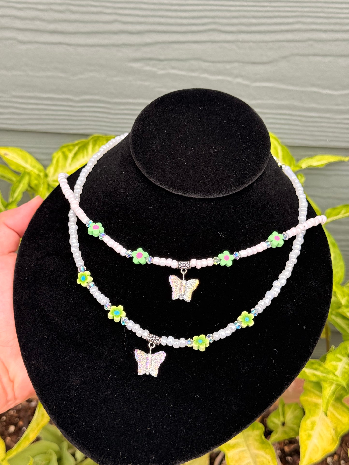 Iridescent Butterfly Necklace