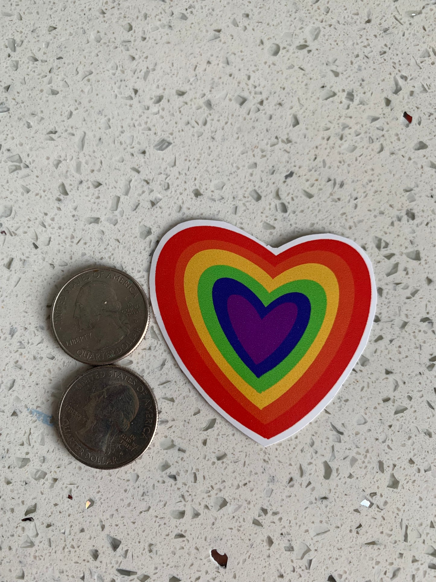 Rainbow Heart Sticker