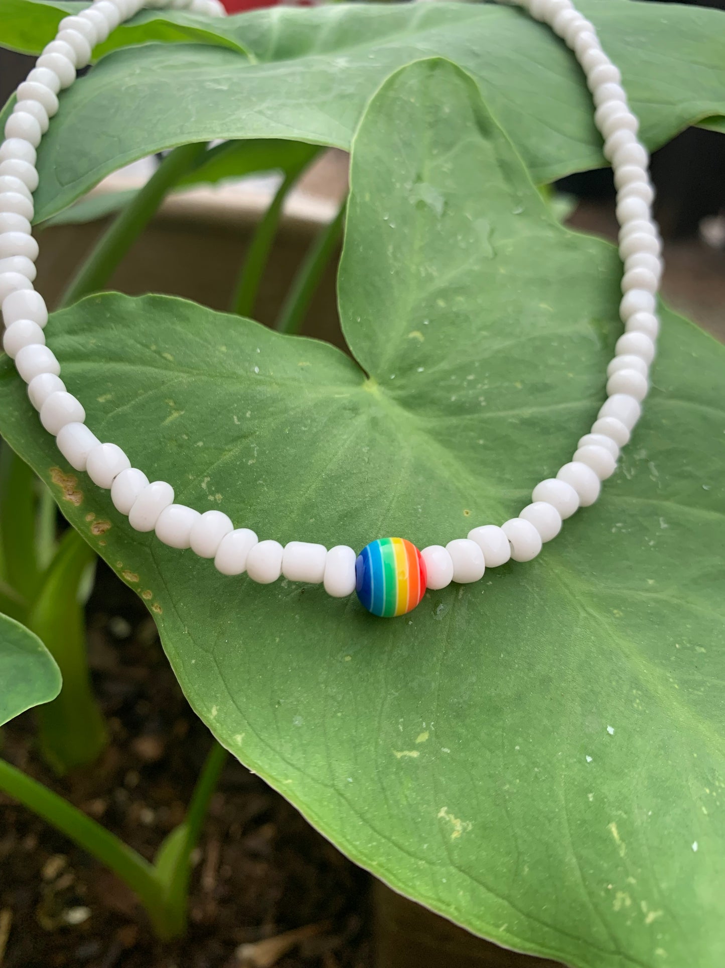 White Rainbow Necklace