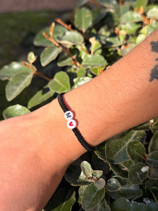 Couple Initial Adjustable Bracelet