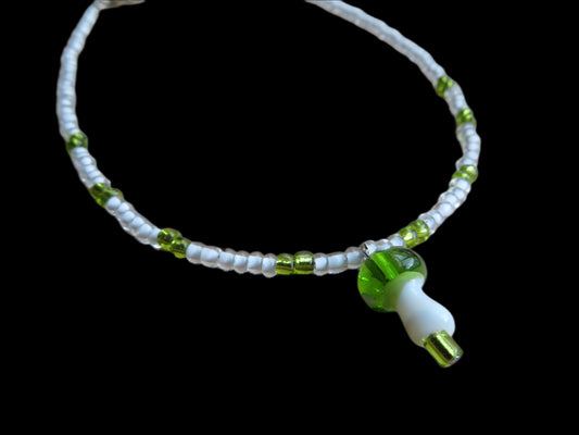 Green Mushroom Necklace