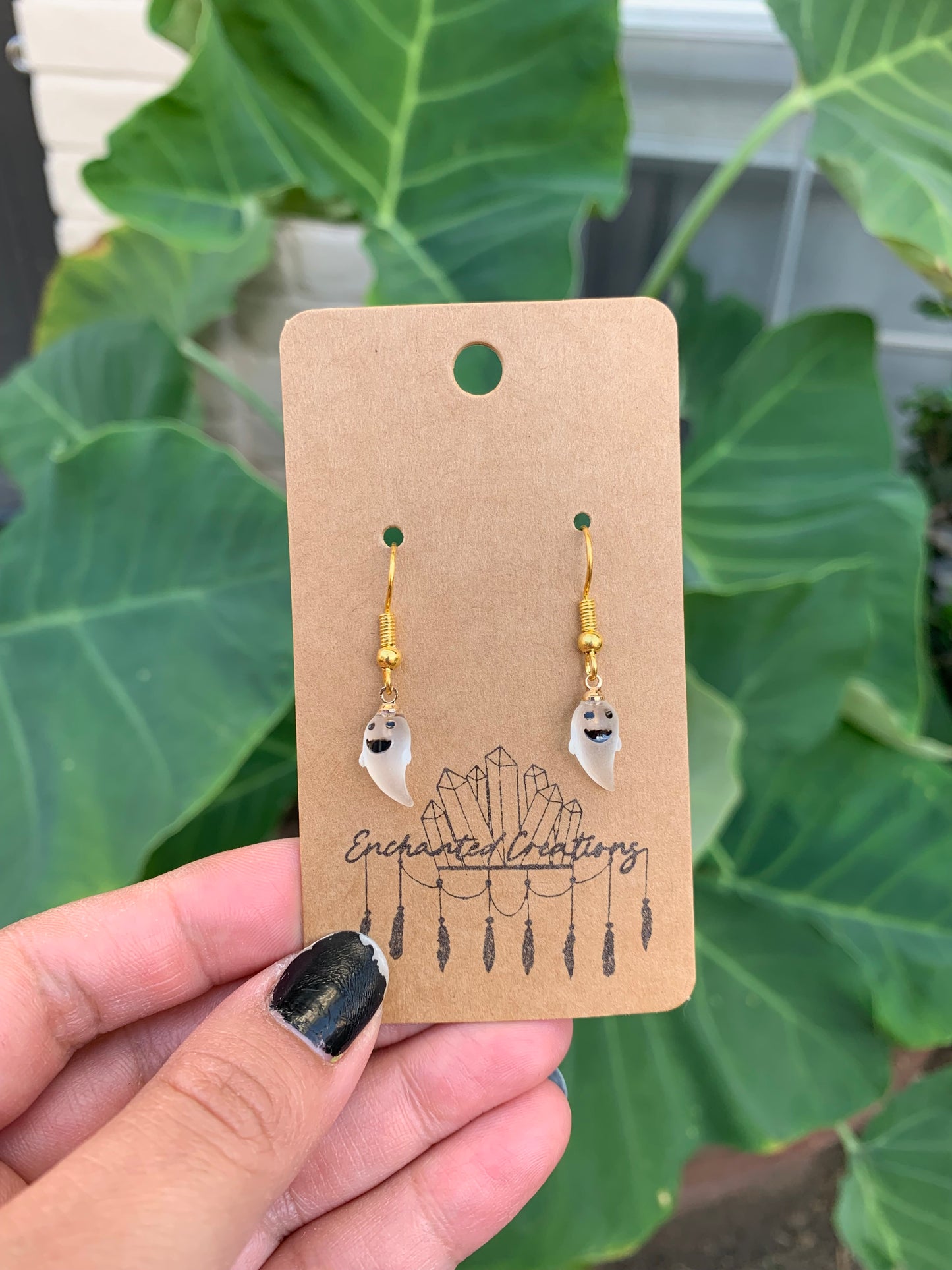 Pumpkin and Ghost Charm Earrings