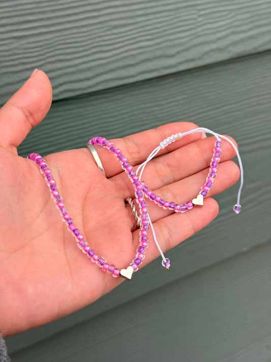 Cutieee Beaded Necklace and Bracelet