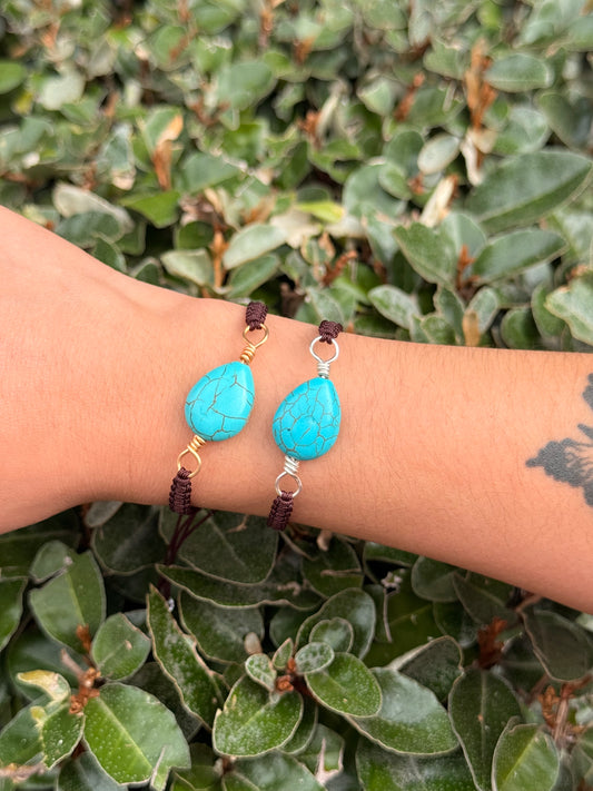 Wire Wrapped Blue Magnesite Bracelet