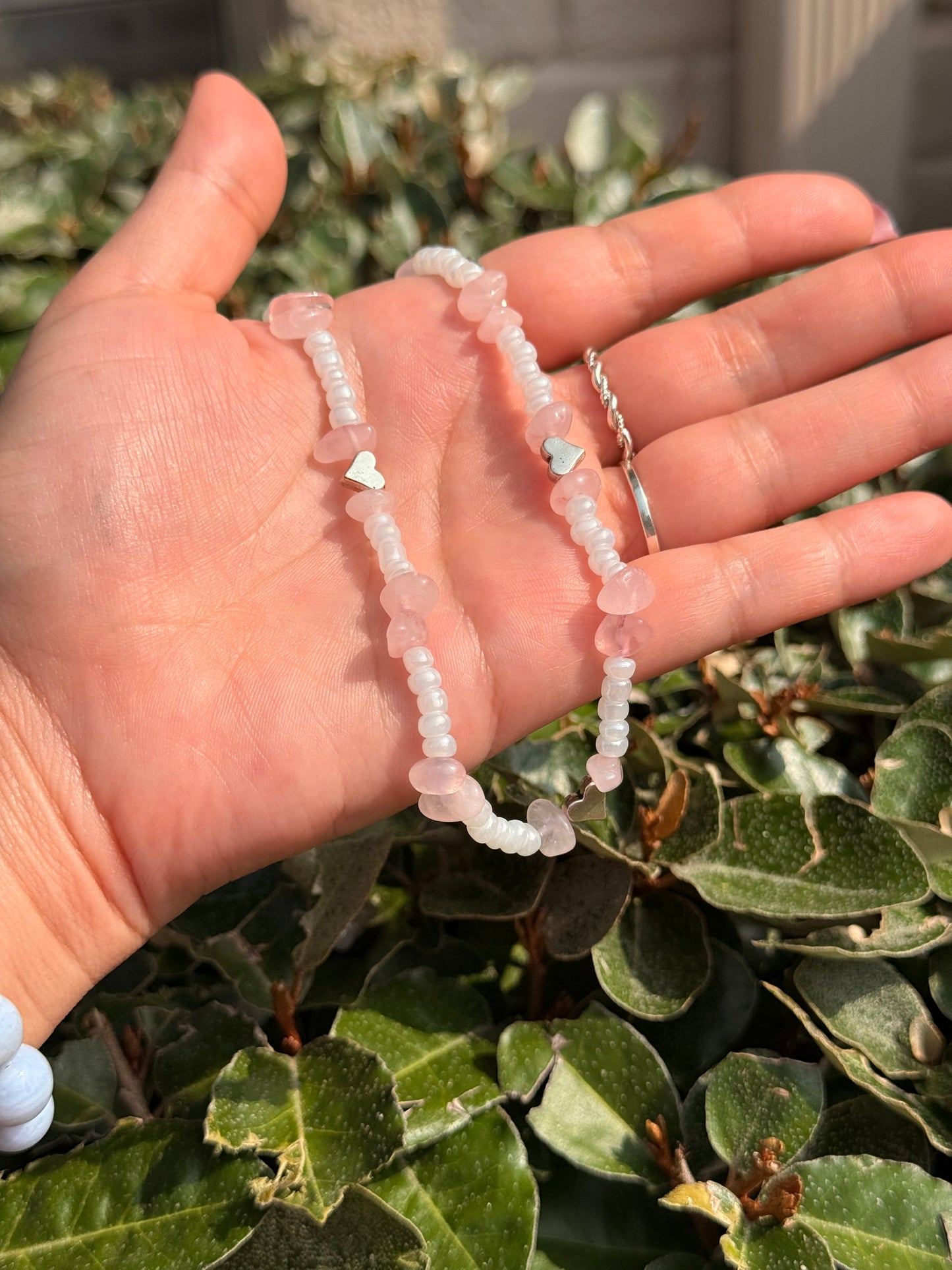 Rose Quartz Heart Necklace