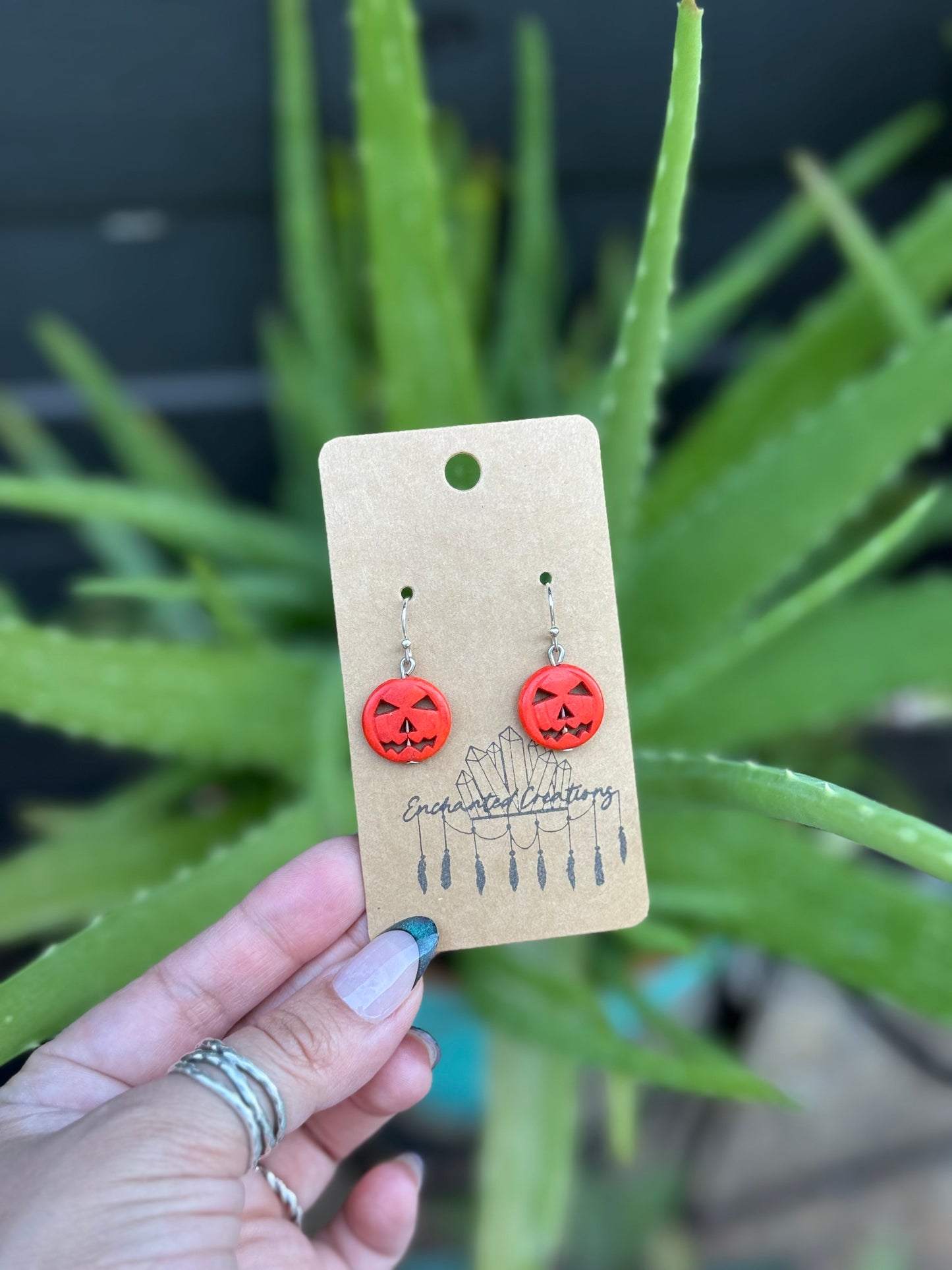 Jack O Lantern Dangle Earrings