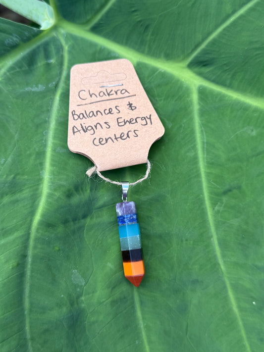 7 Chakra Crystal Pendant and Necklace
