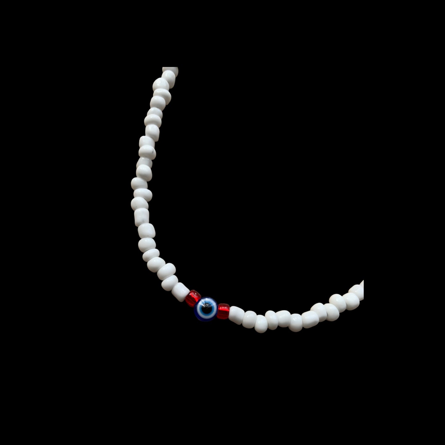 White Evil Eye Protection Necklace